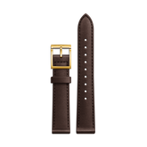 Dark Brown Leather Gold Strap - Carl Edmond