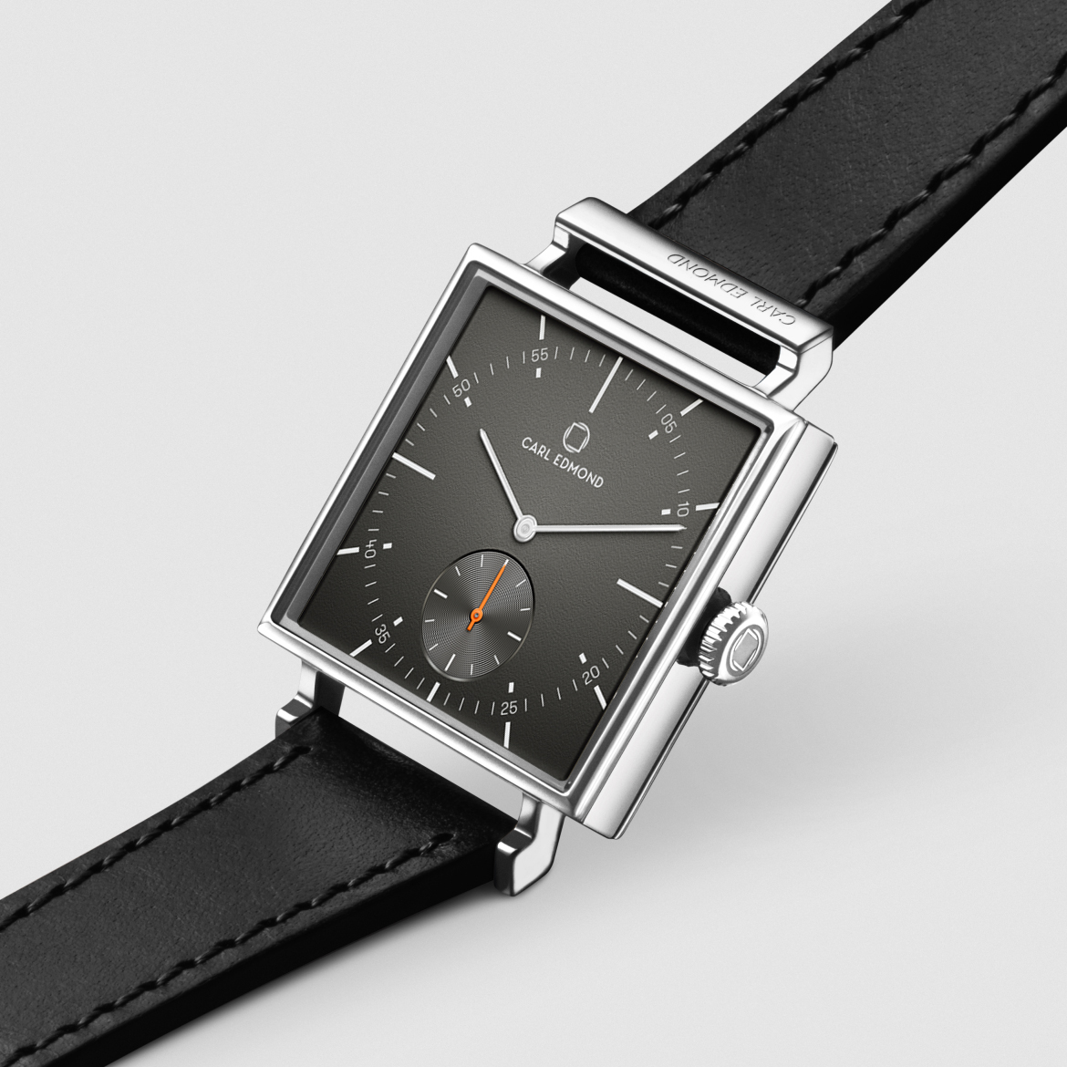 Granit Gunmetal Svart Läder - Carl Edmond