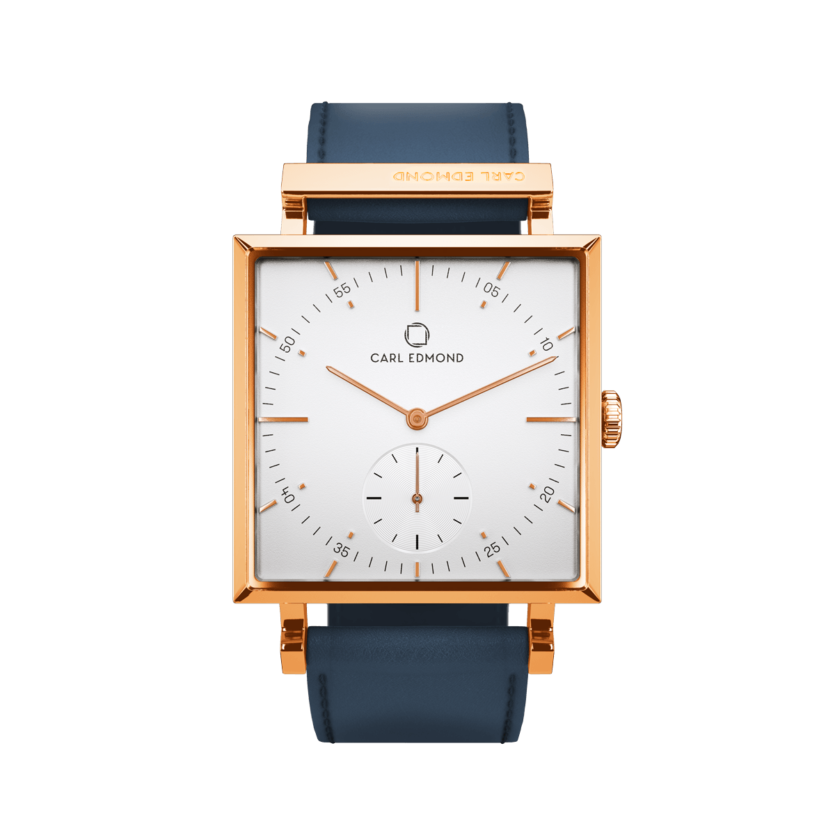 White Deluxe Rose Gold Ocean Blue Leather - Carl Edmond